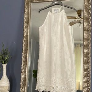 Carmen Marc Valvo white crochet dress size 2